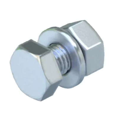 Hexagonal bolt with nut and washer M6 | Type SKS 6x30 F