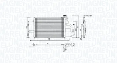 Radiator AC condensator potrivit SKODA FELICIA CUBE 1.9D 03.97-12.01