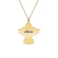 Angelino - Colier personalizat ingeras din argint 925 placat cu aur galben 24K