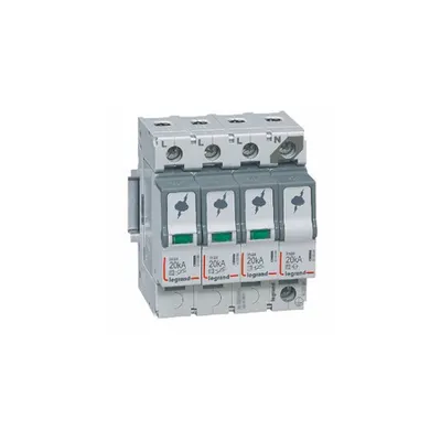 Descarcator SPD - T2 - Imax 20 kA/pole - 3P+N - nul in dreapta