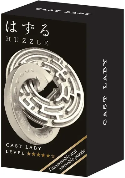 Puzzle logic metalic Hanayama - Mini Huzzle Cast Laby, silver