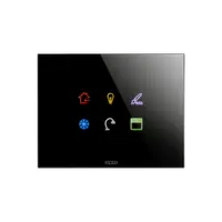 ICE TOUCH Placa KNX - sticla - 6 zone de atingere - NEGRU - CHORUS