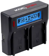 Încărcător dublu Hedbox - DC50, EU Power Plug, negru