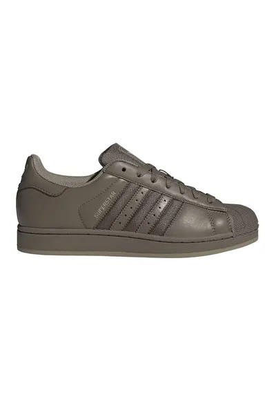 Pantofi sport Superstar II low-cut de piele - Maro inchis/Verde masliniu