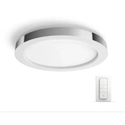 Plafoniera Philips HUE Adore Crom 1x40W LED 2400lm 2200-6500K 24V cu variator si Bluetooth IP44