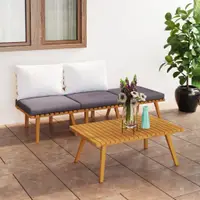 Gossi set mobilier de gradina cu perne, 4 piese, lemn masiv de acacia