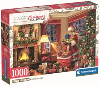 Puzzle Clementoni din 1000 piese - Vizita lui Moș Crăciun