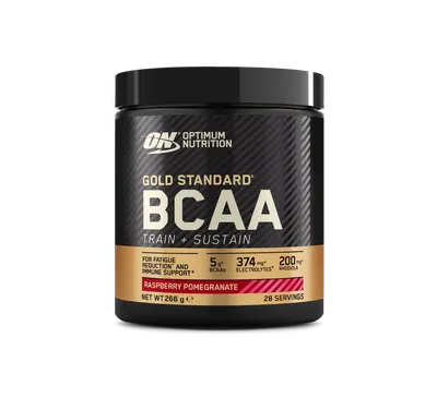 Pudra energizanta BCAA Train Sustain Raspberry Pomegranate, 266g, Optimum Nutrition