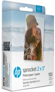 Hârtie HP - Zink 2x3", 100 de bucăți