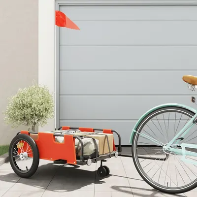 Gossi remorca de bicicleta, portocaliu, textil oxford si fier