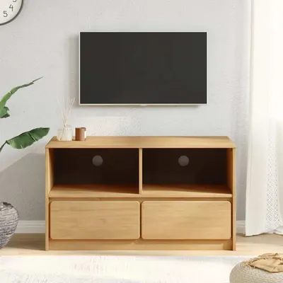 vidaXL Dulap TV "SAUDA", stejar, 99x43x55 cm, lemn masiv de pin