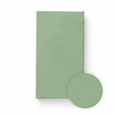 Cearceaf cu elastic pentru patut copii Bocioland Green 120x60 cm, din 100 bumbac jersey, 0 luni+