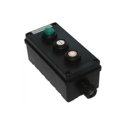 Dispozitiv de comanda antiex cu butoane start/stop si lampa