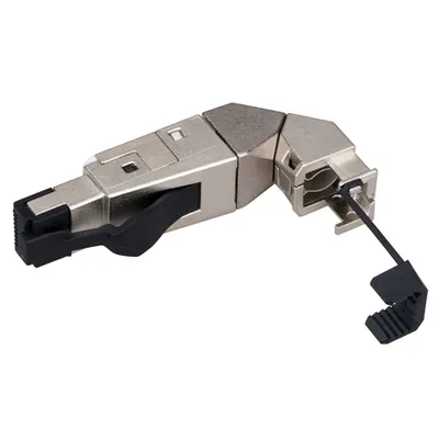 Conector industrial IP20 RJ45G Cat.6a pt. AWG22, 90°