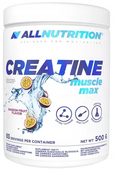 Creatine Muscle Max, fructul pasiunii, 500 g, AllNutrition