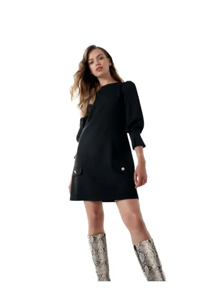 Rochie mini dama - Astondole - neagra - Negru
