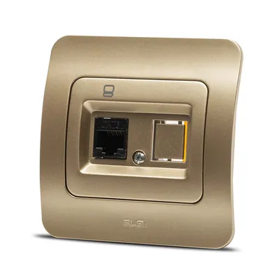 Jazz priza UTP 1XRJ45, titan, Elbi