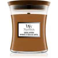 Woodwick Santal Myrrh lumânare parfumată cu fitil din lemn