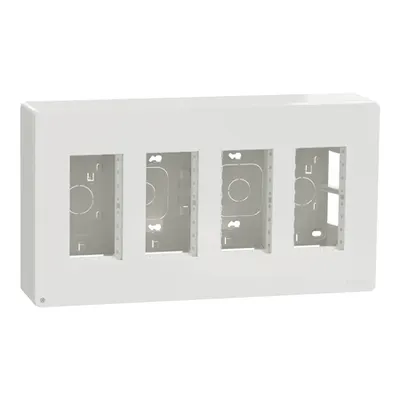 statie de lucru 4 column aparenta, New Unica, 4 module, alb