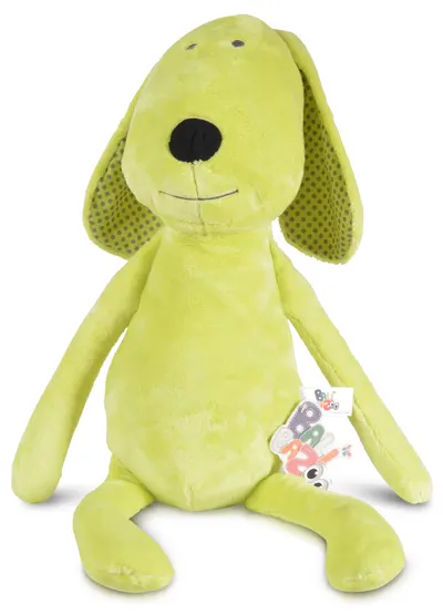 Jucărie moale de îmbrățișat Bali Bazoo - Dog, 28 cm, verde