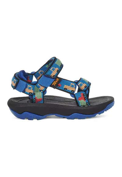 Sandale cu inchidere velcro si model Hurricane - Verde/Albastru