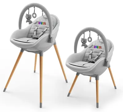 Scaun de masă KinderKraft - Fini Up, Gri
