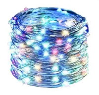 Ghirlanda COLORATA 5m 50LED la priza Luminoasa Decorativa din Cupru