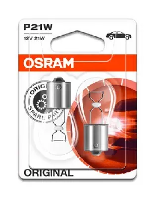Set 2 Becuri 12V P21W Original Blister Osram