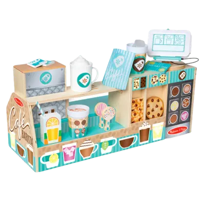 Set de joaca din lemn cu accesorii Ne jucam de-a Cafeneaua - Barista