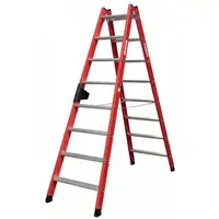 Scara dubla electroizolanta, laterale fibra de sticla, 2x8 trepte, max 1000V