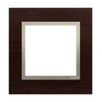 Rama simpla de lemn IP20/IP44(a se folosi cu DUN1 pentru IP44), wenge auriu
