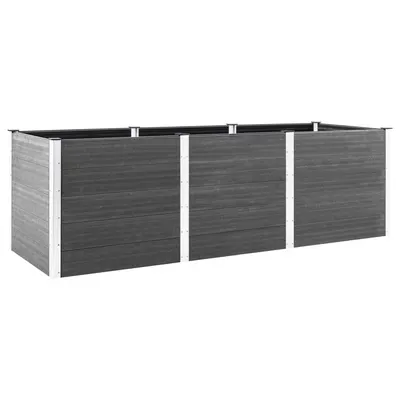 Gossi strat inaltat de gradina, gri, 300x50x91 cm, wpc