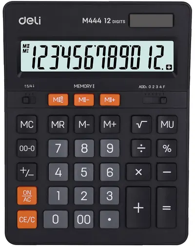 Calculator Deli Exceed - EM444, 12 dgt, negru