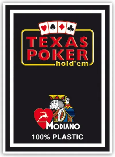 Carti de poker din plastic Texas Poker - spate negru