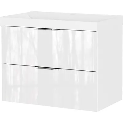 Dulap sub chiuvetă alb suspendat cu aspect lucios 81x65 cm Celano – Germania