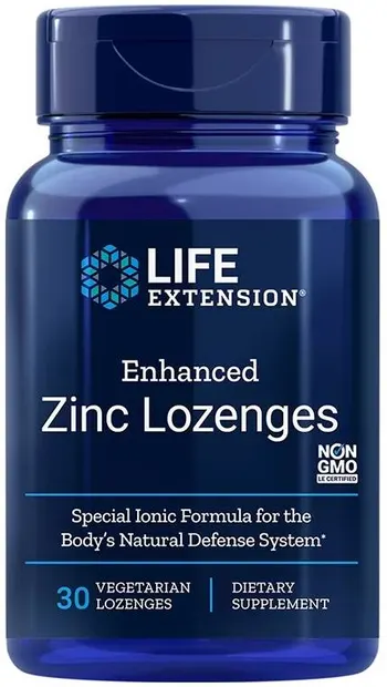 Enhanced Zinc Lozenges, 30 comprimate masticabile vegetale, Life Extension