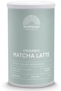 Organic Matcha Latte, 140 g, Mattisson Healthstyle