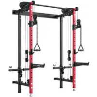 SPORTNOW Stație multifuncțională pentru sală, trainer Lat Pulldown, crossover, suport pentru greutăți | Aosom Romania