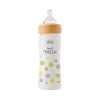 Biberon cu tetina din silicon si flux mediu Perfect Easy Fetite, 250ml, Chicco
