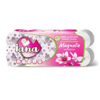Hartie Igienica Iana Fine&Smart, 2 Straturi, 14 m, Magnolie, 10 Role, 120 Foi