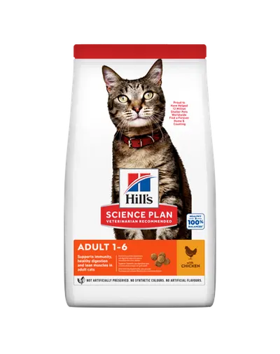 HILL'S Science Plan Feline Adult Optimal Care Chicken 15 kg