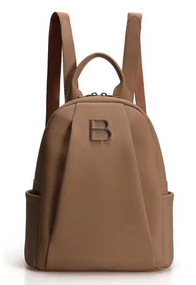 Rucsac cu logo metalic - Maro camel