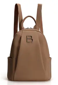 Rucsac cu logo metalic - Maro camel