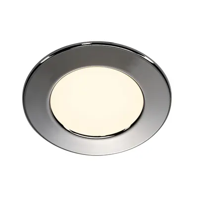Spot incastrat, DL 126 Ceiling lights, chrome recessed fitting, LED, 2700K, round, chrome, 2.8W