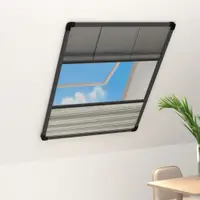 Gossi ecran insecte pentru ferestre, cu umbrar, 80x120 cm, aluminiu