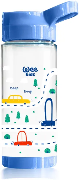 Sticlă pentru copii Wee Baby - Car, 500 ml, albastră