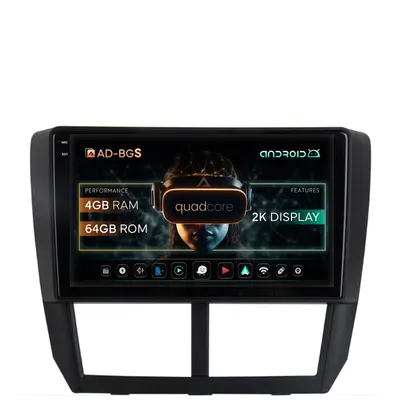 Navigatie 2K Subaru Forester (2007-2013), Android, S-Quadcore 4GB RAM + 64GB ROM, 9.5 Inch - AD-BGS90042K+AD-BGRKIT333