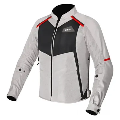 Jacheta LS2 Breeze Man Grey, gri rosu, 3XL