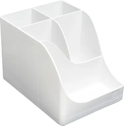 Organizator de birou Exacompta Autentik - Cu 5 compartimente, alb