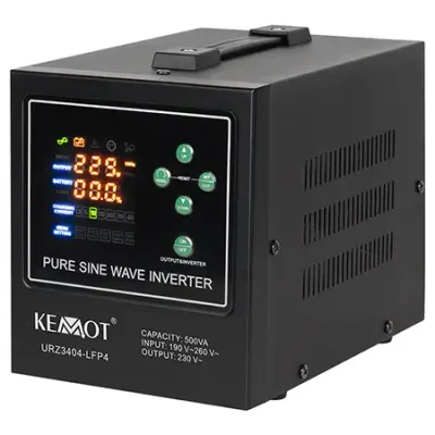 UPS Centrale termice Kemot URZ3404-LFP4, Sinus PUR 500VA/300W (Negru)